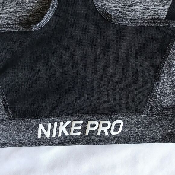 NIKE PRO HYPERCOOL TANK TOP DRI FIT CROPPED GREY BLACK MESH 889627-011 S EUC! - Picture 5 of 10